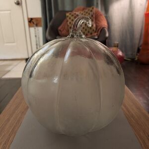 West Elm Glass Pumpkin Cloche